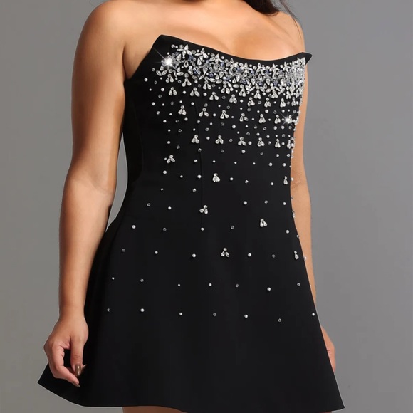 Bella Barnett MAVIS STRAPLESS DIAMOND MINI DRESS - Picture 6 of 10
